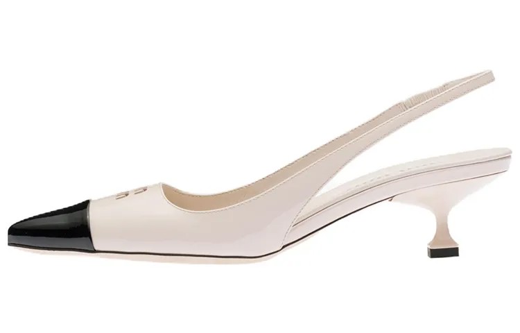 Туфли на высоком каблуке женские Protein Stone Color / Черный цвет Miu Miu