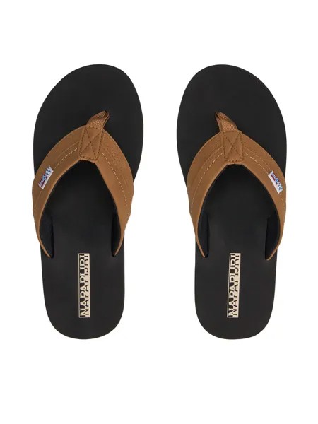 Шлепанцы на пальцах Napapijri Chancletas, коричневый