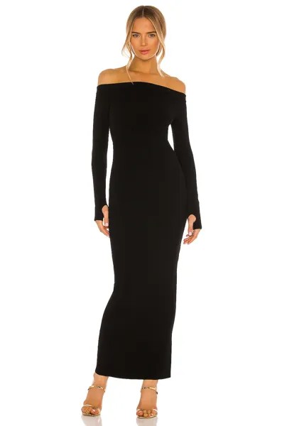 Платье макси Michael Costello x REVOLVE Off Shoulder Bodycon, черный