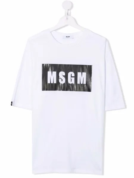 MSGM Kids футболка с логотипом