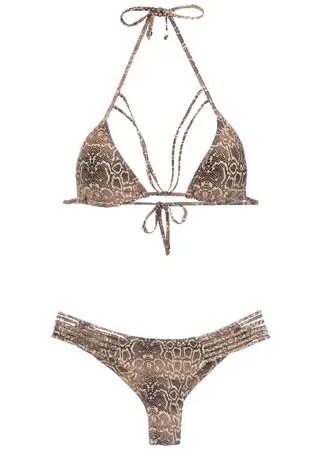 Amir Slama printed triangle top bikini set