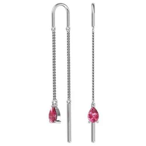 Серебряные серьги с кварцем и синтетическим кварцем 0221281-04025