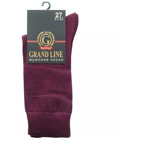 Носки GRAND LINE, размер 27, бордовый