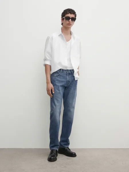 Джинсы узкого кроя Massimo Dutti, индиго