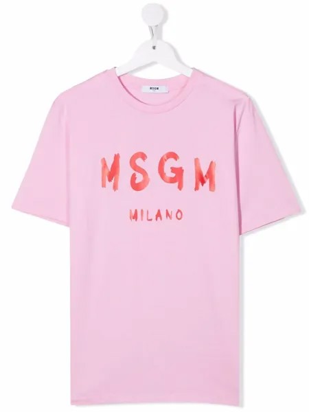 MSGM Kids футболка с логотипом