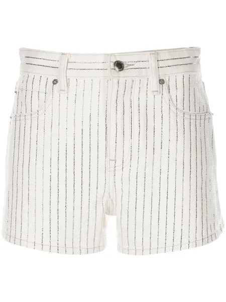Alexander Wang джинсовые шорты Bite с кристаллами