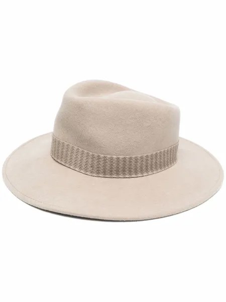 Borsalino шляпа-федора с лентой