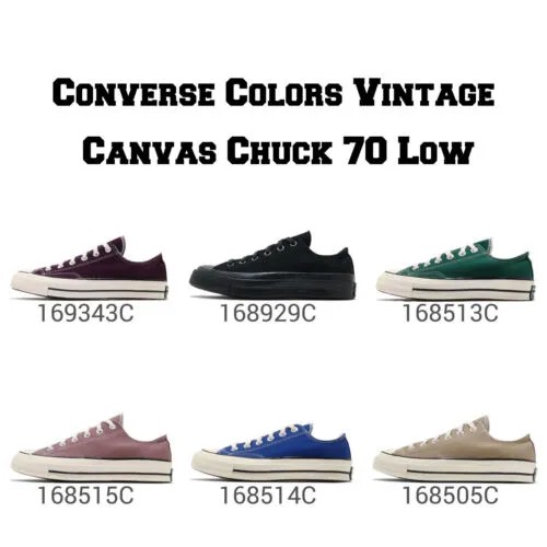Converse Colors Vintage Canvas Chuck 1970 Унисекс Низкие кроссовки Кроссовки Pick 1