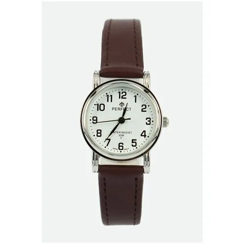 Perfect часы наручные, кварцевые, на батарейке, женские, металлический корпус, кожаный ремень, металлический браслет, с японским механизмом LX017-049-1
