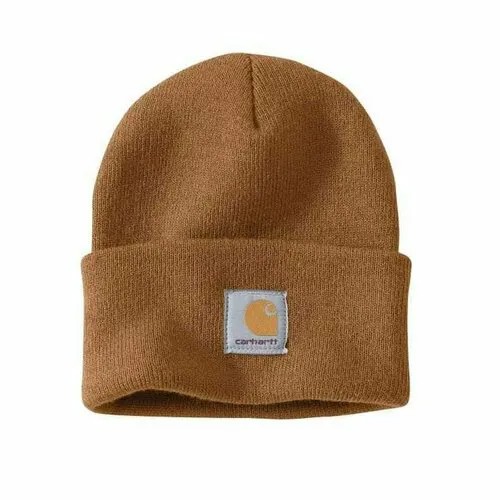 Шапка бини carhartt, размер one size, коричневый