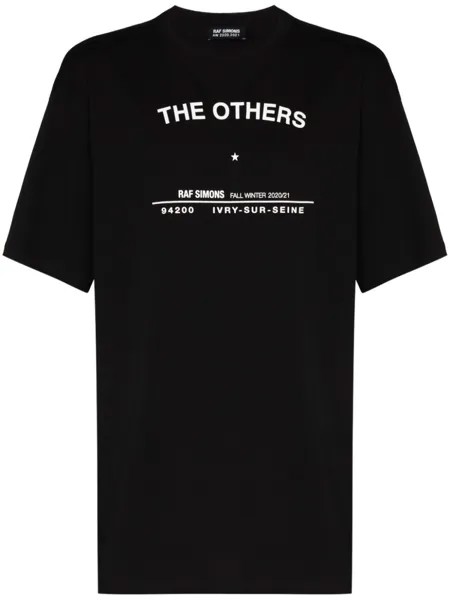 Raf Simons футболка с принтом, черный