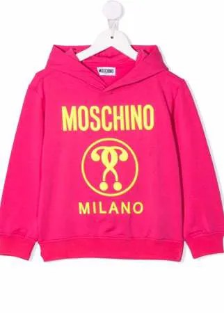 Moschino Kids худи с тисненым логотипом
