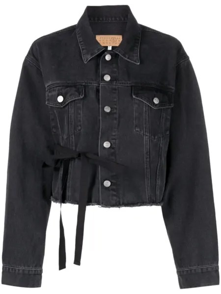 MM6 Maison Margiela джинсовая куртка с отложным воротником, черный
