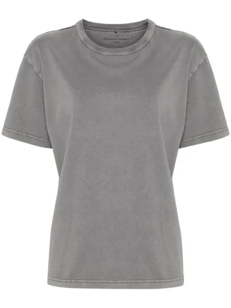 Alexander Wang футболка с логотипом, серый