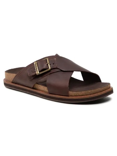 Сланцы мужские Timberland Amalfi Vibes Slide TB0A41A1V131 коричневые 43 EU
