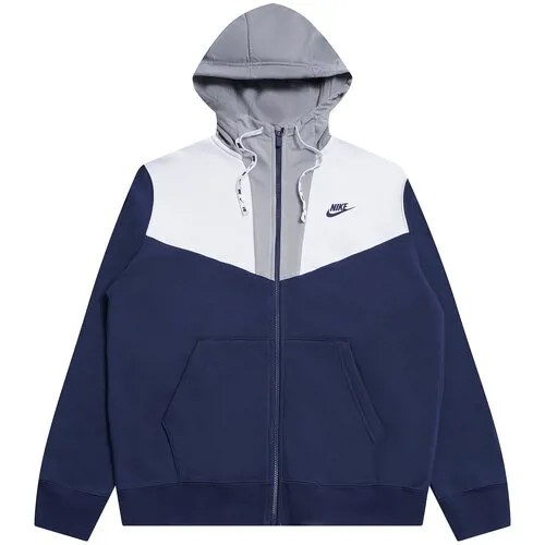 Худи NIKE, капюшон, размер L, синий