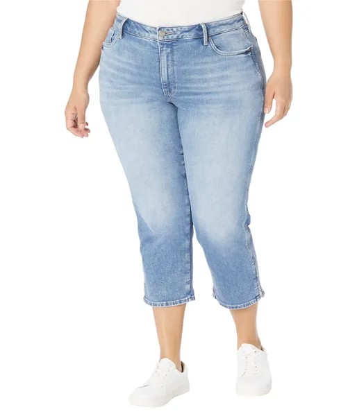 Джинсы NYDJ Plus Size, Plus Size Chloe Capris Double Needle Slits in Quinta