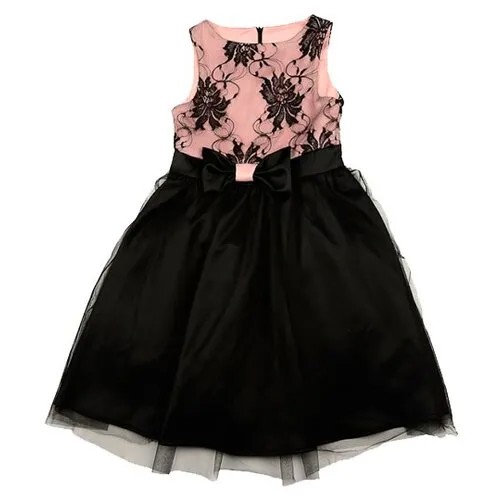Платье Mini Maxi, размер 140, розовый, черный