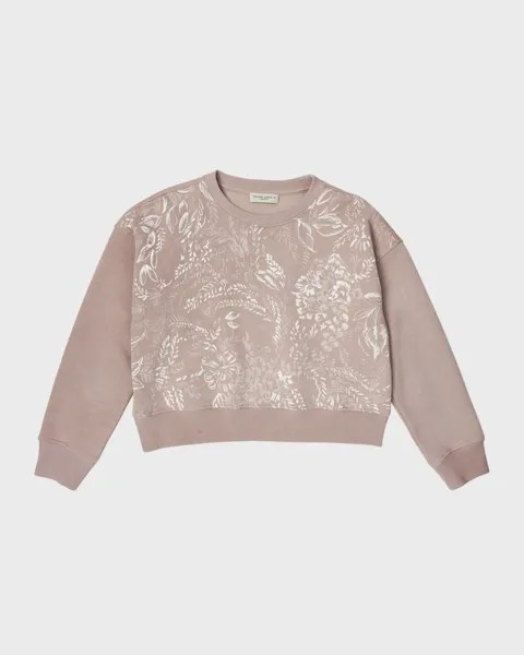 Укороченный свитшот с принтом Girl's Journey Toile Dejouy Golden Goose, цвет Shadow Gray 25235