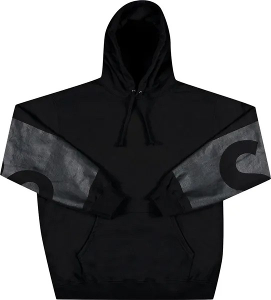 Толстовка Supreme Big Logo Hooded Sweatshirt 'Black', черный