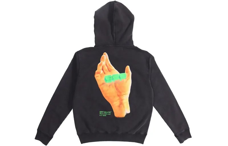 Толстовка с капюшоном с принтом руки и логотипа Off-White