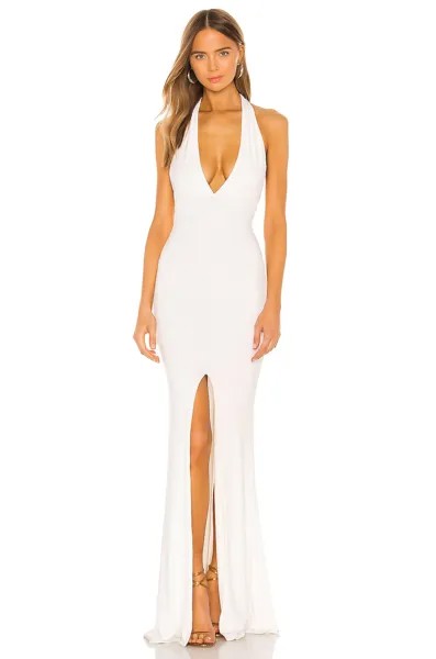Платье Nookie x REVOLVE Illegal Halter Gown, белый