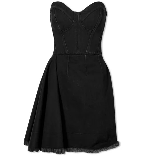 Платье Alexander McQueen Denim Bustier Mini Dress