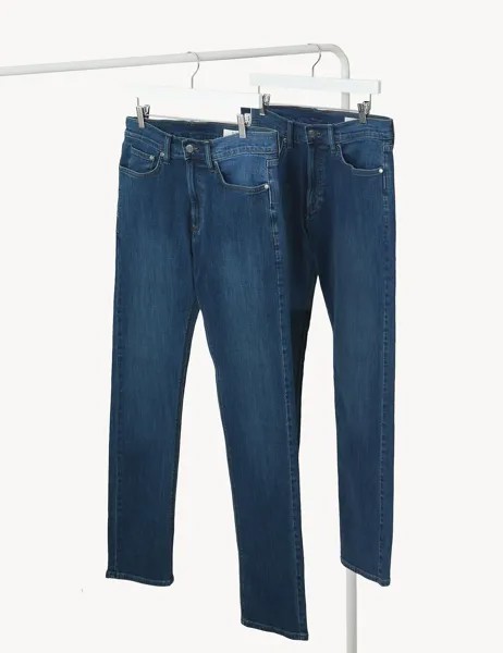 Узкие эластичные джинсы из 2 пар Marks & Spencer