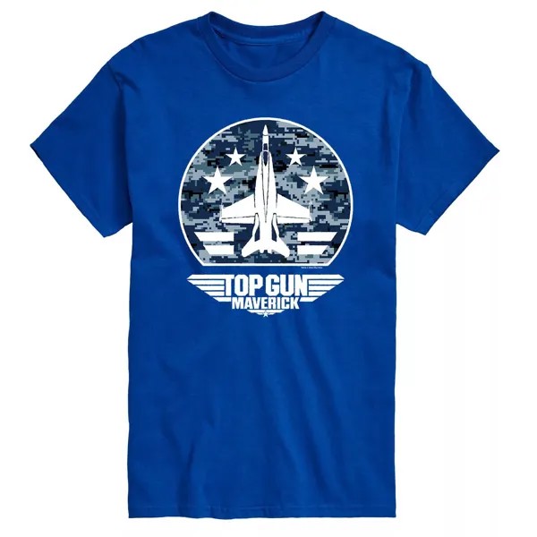 Камуфляжная футболка Big & Tall Top Gun Maverick Licensed Character, синий
