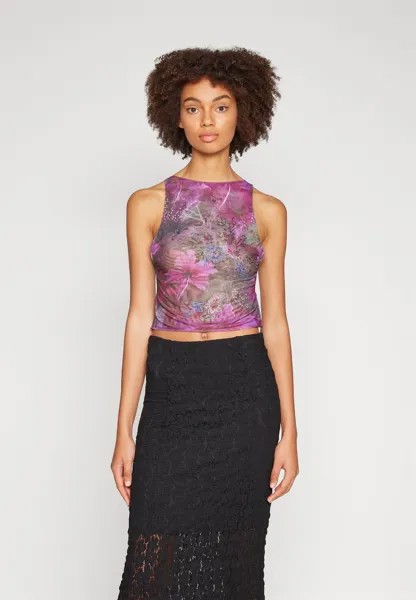 Топ BACKLESS HOTFIX TOP Jaded London, цвет purple