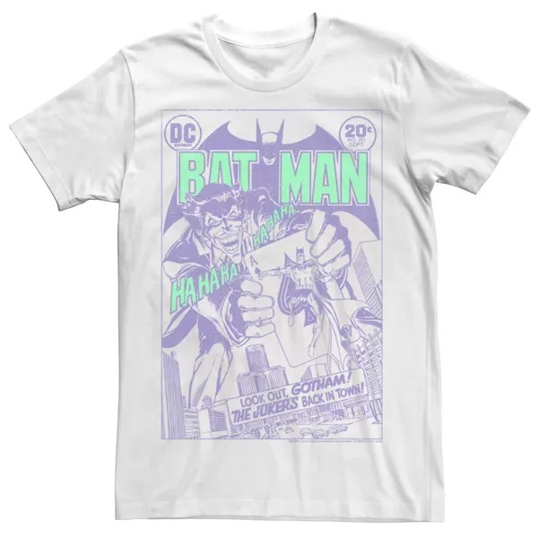 Мужская футболка с плакатом в стиле комиксов «Бэтмен» фиолетового оттенка DC Comics