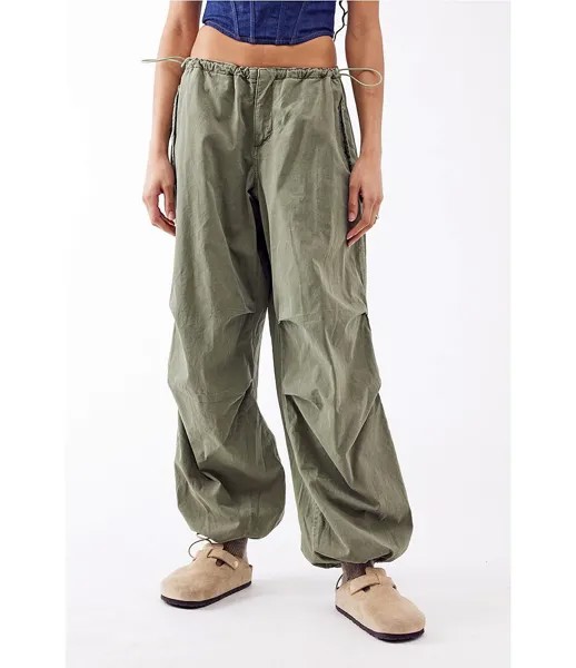 Мешковатые брюки-карго с низкой посадкой BDG Urban Outfitters, зеленый