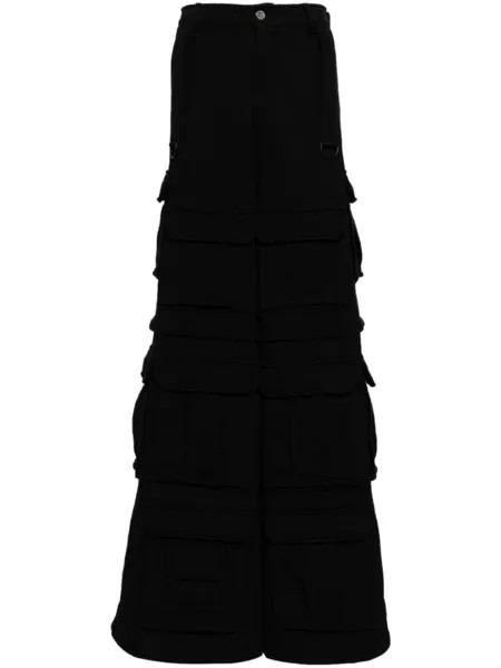 Широкие спортивные брюки карго VETEMENTS, черный