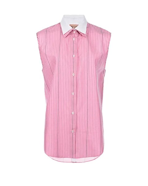 Розовая блуза без рукавов No. 21