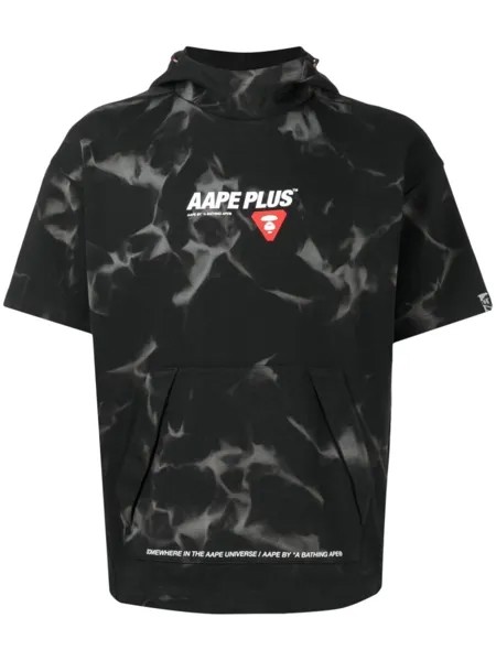 Футболка с принтом тай-дай и логотипом AAPE BY *A BATHING APE, черный