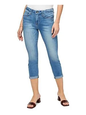7 FOR ALL MANKIND Женские голубые укороченные джинсы скинни с карманами на молнии 4