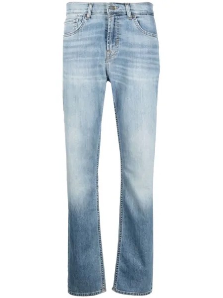7 For All Mankind прямые джинсы средней посадки, синий