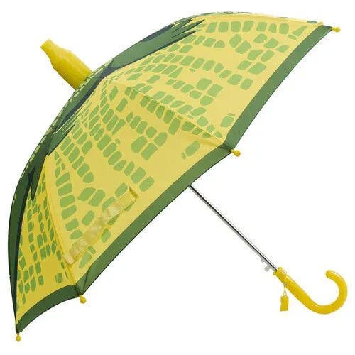 Зонт-трость Oldos, механика, купол 108 см., чехол в комплекте, желтый, зеленый