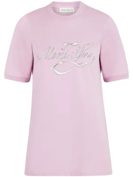 Nina Ricci футболка Merci Nina, розовый