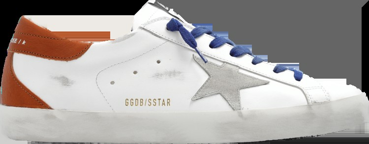 Кроссовки Golden Goose Superstar 'White Brown Blue', белый