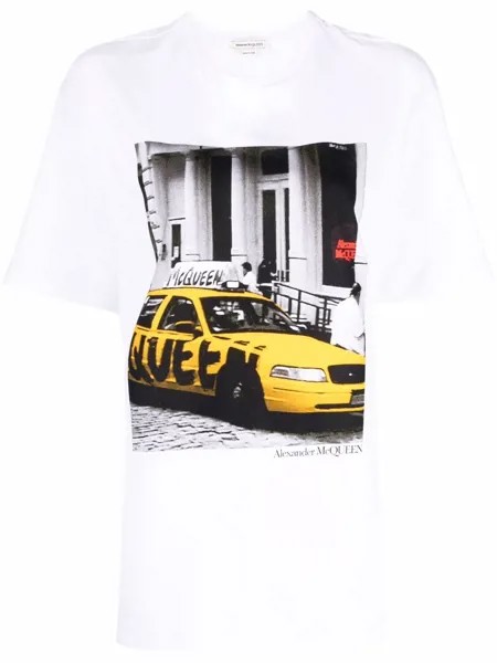 Alexander McQueen футболка New York Graffiti