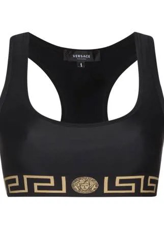 Versace спортивный бюстгальтер с логотипом