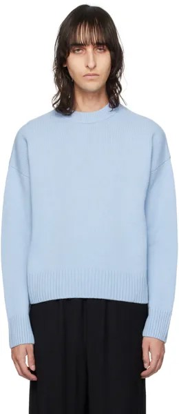Синий свитер с заниженными плечами Ami Paris