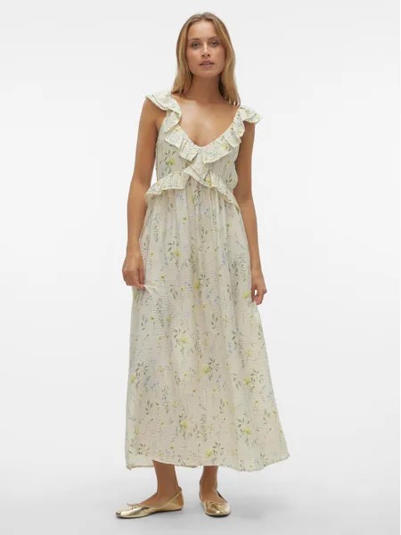 Платье стандартного кроя Vero Moda, экрю