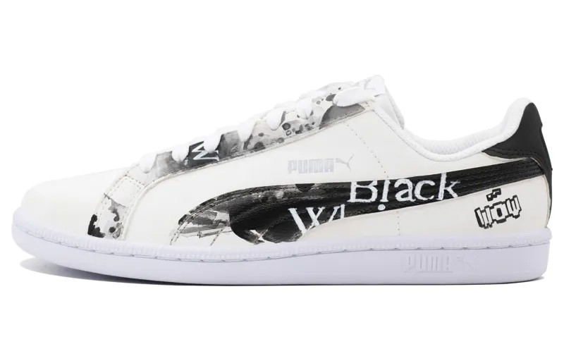 Кроссовки Puma Skateboarding Shoes Unisex Low-top Black/White, черный/белый