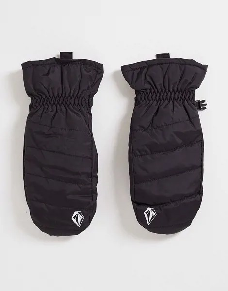 Черные варежки Volcom Puff Puff-Черный