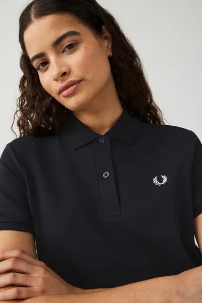 Темно- платье-рубашка-поло Fred Perry, синий