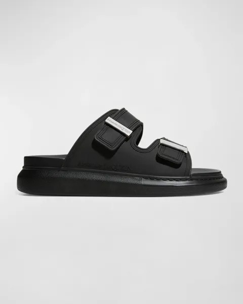 Мужские гибридные шлепанцы Alexander McQueen, цвет Black Multi