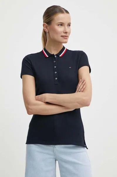 Поло Tommy Hilfiger, темно-синий