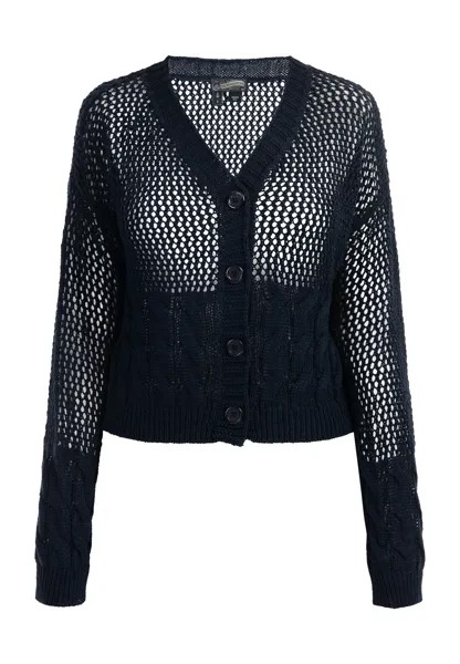 Пуховик DreiMaster Weitmaschige Strickjacke, морской